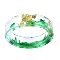 Unise moda šarene tinte zlatne folije prozirna prstena za prsten nakit