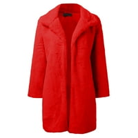 LisingTool zimski kaputi za žene kaputi za žene Dame Dame Solid kaput Jakna Zima topla labava skretanje
