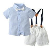 Toddler Boys Casual Short rukavi Striped otisci majica Tors Shorts Childs Kids Dečiji Outfits