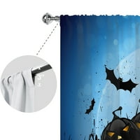 Goory Halloween bundeve kuhinjske zavjese Pocket šipke Poluvene kratke ploče Ravne zavjese Topper Dnevni