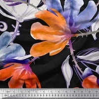 Soimoi pamučna kambrična tkaninska tkanina cvijeća akvarela od tiskanog tkanine široko