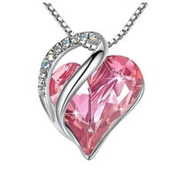 Ogrlica od srca za ljubav sa kamenim kristalnim nakitama za žene