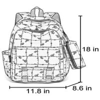 Djevojke Danpack Multi džepovi Bookgag Veliki kapacitet Višenamjenski ruksak TOP ručka Travel Lagan