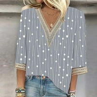 Ženski ljetni casual vrhovi okrugli vrat Soft kratkih rukava vrši osnovnu bluzu majicu