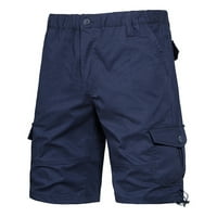 Jsaierl Cargo Hlače za muškarce kamuflažne radne šorc Srednja struka Multi-džepni džep petodijelni hlače