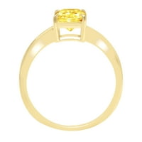 2.5ct zračenje od žutog simuliranog dijamanta 18k žuti zlatni godišnjički zaručni prsten veličine 6