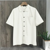 Muška majica Ležerne prilike letnje gumb spuštaju punu sobu sa džepom majice za muškarce