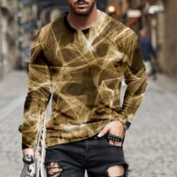 Muški modni vrhovi Casual 3D print dugih rukava s dugim rukavima Bluza za majicu