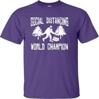 Odrasli Sasquatch Social Distancing Svjetskog prvaka Bigfoot majica