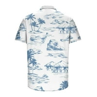 Asdoklhq Cleance, ljetni pad muški vrhovi zazor ispod $ Muška modna casual tipke Havaji ispis Ispirt
