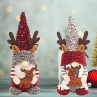 Fugseed Božićni ukrasi Antlers Dizajn Nema problema Squines Lijepo izgledati dekor bez lica za poklon