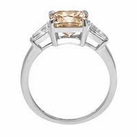 3CT jastuk za rezanje šampanjca simulirani dijamant 14k bijeli zlatni godišnjički angažman kamena prstena