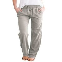 HAITE znojne hlače za žene dame sa džepom ravne široke noge joga joggers trenerke dno Sportske vježbe