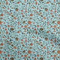 Onuone pamuk poplin svijetloplava tkanina azijska Suzani šivaće tkanina od dvorišta otisnuta DIY odjeća široko pribor