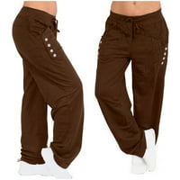 Dugačke hlače zazor ženske zimske noge joga sportske labave ležerne pantalone za duge hlače