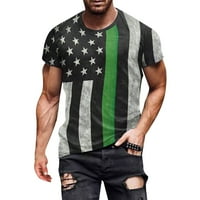 Muške majice Ležerne prilike modernog modnog okruglog vrata 3D Digitalni tisak Dan neovisnosti Tee majice