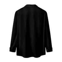 Trendy Muška majica Casual Labavi ispisana Plus size majica s dugim rukavima Office Biznis košulja
