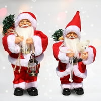 Walmeck Electric Santa Claus Musical Doll Božićno pjevanje i ples Božićni ukrasi za božićne stope Ukrasi