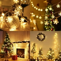 20ft božićne LED tople snježne pahulje svjetlosne svjetla koja se balj koriste u spavaćim sobama, ogradama, stolovima, drvećem, spavaonicama, zavjese
