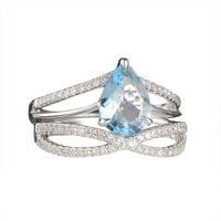 LOWProfile za žene djevojke izvrsne dijamant Elegantni nakit za krizestone Dijamantni plavi cirkon Pokloni