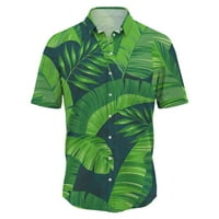 MENS Rayon majice kratki rukav ljetni modni trend odličan je za uparivanje sa zelenim tiskanim majicama