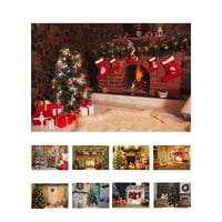 Sretan datum Božićni kamin pozadina bez bora od tkanine Unutrašnjost Vintage Xmas Tree Kamin Fotografija