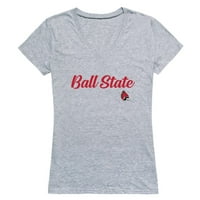 Ball State University Cardinals Željeznički scenarij majica Majica Siva velika