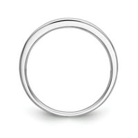 14k bijeli zlatni prsten za prsten vjenčani dijamantski okrugli veličine 5