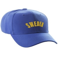 Daxton International Svjetske zemlje Baseball Hat Cap Arch Pisma, Švedska Kraljevsko zlato