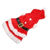 Dog Santa Cosplay haljina, kućni ljubimac Božićne crvene haljine mašine za uklanjanje zadebljanih za
