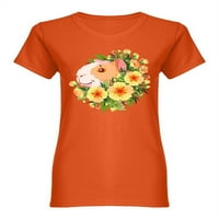 Gvineja svinja u žutom cvijeću. Majica u obliku majica - MIMage by Shutterstock, ženska XX-velika
