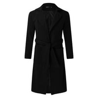 Miayilima crna xxxl jakne za žene zimski kaput rever ovratnik dugih rukava podstavljena kožna jakna