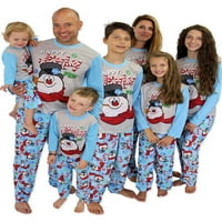 Calsunbaby Porodica koja odgovara Božićne pidžame setovi snjegovića Top hlače Božić PJS Bodysuits Kids-6-