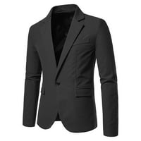 Brglopf Muški odijelo Blazer jakne lagane gumb Poslovni nosač zarezane rever klasične fit kaput Slim Fit Blazer Casual Sport odijelo
