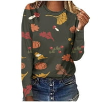Jesen odjeća za žene, ženska modna halloween ispis pulover bluza vrhunskog dugih rukava Ležerne prilike