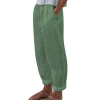 Elastične hlače visokog struka Žene Ljetne harem hlače Čvrsto boje Redovne pantalone za gležnjeve ravnoj