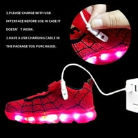 Dječje cipele LED bljeskalice sa paukom Gornjim USB nabojem za dječake Girls Girls Najbolji poklon za