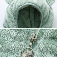 Toddler Baby Winter Jacket 3D medvjedi uši kapute za kaput od runa zgusnuta za djevojke dječake