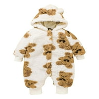 Djevojčinka odjeća zimski kaput dojenčad za dojenčad novorođenčad Warm Furry One odijelo 6- mjeseci