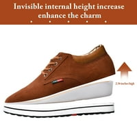Muška visina cijera povećanje lifta cipele u nevidljivoj visini čipke modne casual cipele