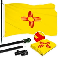 G Combo Pack: Ft Tangle Besplatan predenje za predenje aluminija i novi Meksiko NM State Flag Ft, TOUGHWEAVE