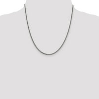 Sterling srebrni čvrsti kvadratni škak ogrlica sa ogrlicama privjesak šarm pšenični nakit za žene poklone za nju