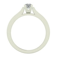 Zaručni prstenovi Princess rez dijamantski prstenovi za žene 14k bijelo zlato CT TW