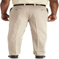 Hrast Hill DXL muškim velikim i visokim premium premium rastezanim hlače, Khaki, 54W 30L, redovni uspon