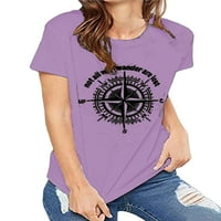 Avamo smiješna grafička majica za žensku ležerna bluza s kratkim rukavima Ljetna plaža Holinic Tuntic