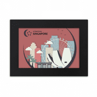 Singapur zastava mjesta u mjesečnom obliku Desktop Foto okvir ukrasi slika umjetnosti slika