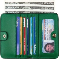 Ženska RFID Blokiranje Mali kompaktni bifold luksuzni originalni kožni džepni novčanik dame mini torbica