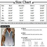 Ženski vrhovi ženske čipke T-majice Ležerne prilike za ispis kratkih rukava V izrez patchwork majice