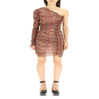 Msgm mini haljina jedno-ramena u cvjetnoj mreži