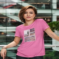 Majica pustinjske slike Žene -Martprints dizajni, ženski medij